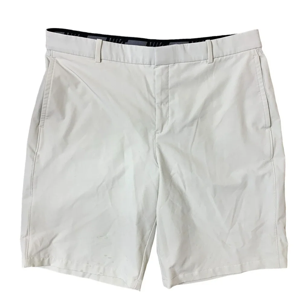 Nike Golf Shorts Adult Size 36 White Pockets Outdoor Nike DRI-FIT Active Mens - Picture 1 of 7